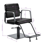 Gabbiano hairdressing chair Porto gray black - BVShop