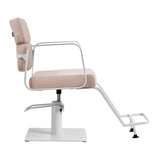 Gabbiano hairdressing chair Porto white beige - BVShop