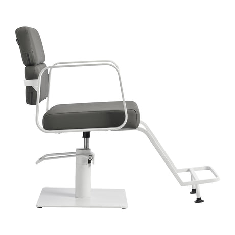 Gabbiano hairdressing chair Porto white gray - BVShop