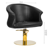 Gabbiano hairdressing chair Wersal gold black - BVShop