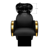 Gabbiano hairdressing wash unit Malaga gold and black - BVShop