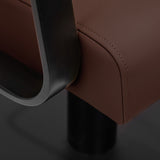 Gabbiano Porto hairdressing chair black chocolate - BVShop