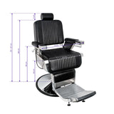 Gabbiano royal black barber chair - BVShop