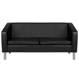 Gabbiano sofa for waiting room bm18003 black - BVShop