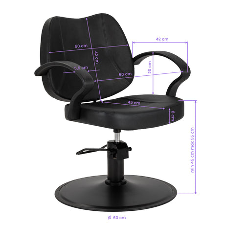 Hair System hairdressing chair A055B black - BVShop