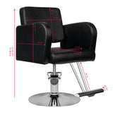 Hair system hairdressing chair hs92 black - BVShop