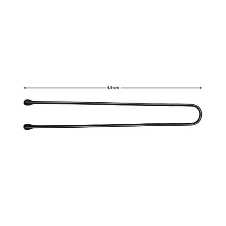 Hairdressing buns for hair e-63 150 pcs 4.9 cm black - BVShop