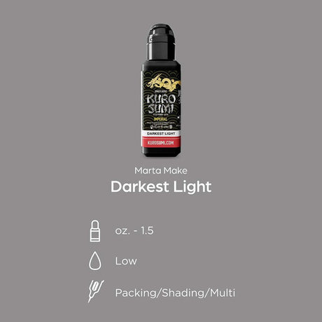 Kuro Sumi Imperial Tattoo Ink Darkest Light 44ml - BVShop