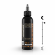 Kwadron INX UniShader #4 tattoo pigment in a 120ml bottle, showing the vibrant ink inside a clear container with branding.