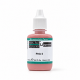 Li Pigments Pink 5 bottle on white with a natural shadow