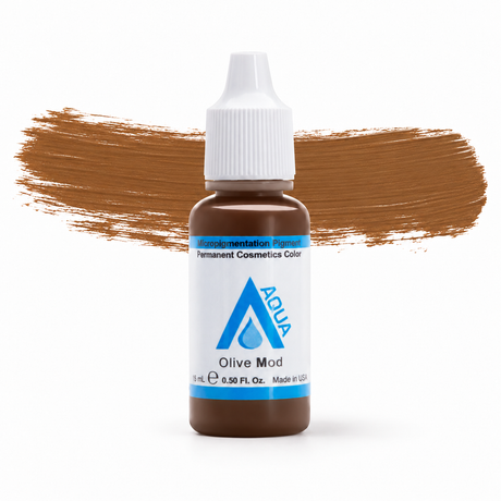 Li Pigments Aqua Olive Mod Pigment 15ml — bottle with colour brushstroke
