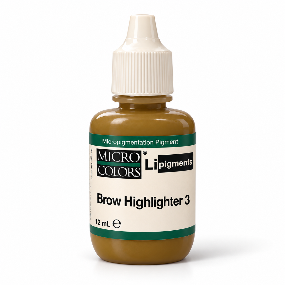 Li Pigments Micro Colors Brow Highlighter 3 Modifier 12ml — bottle on white background with soft shadow
