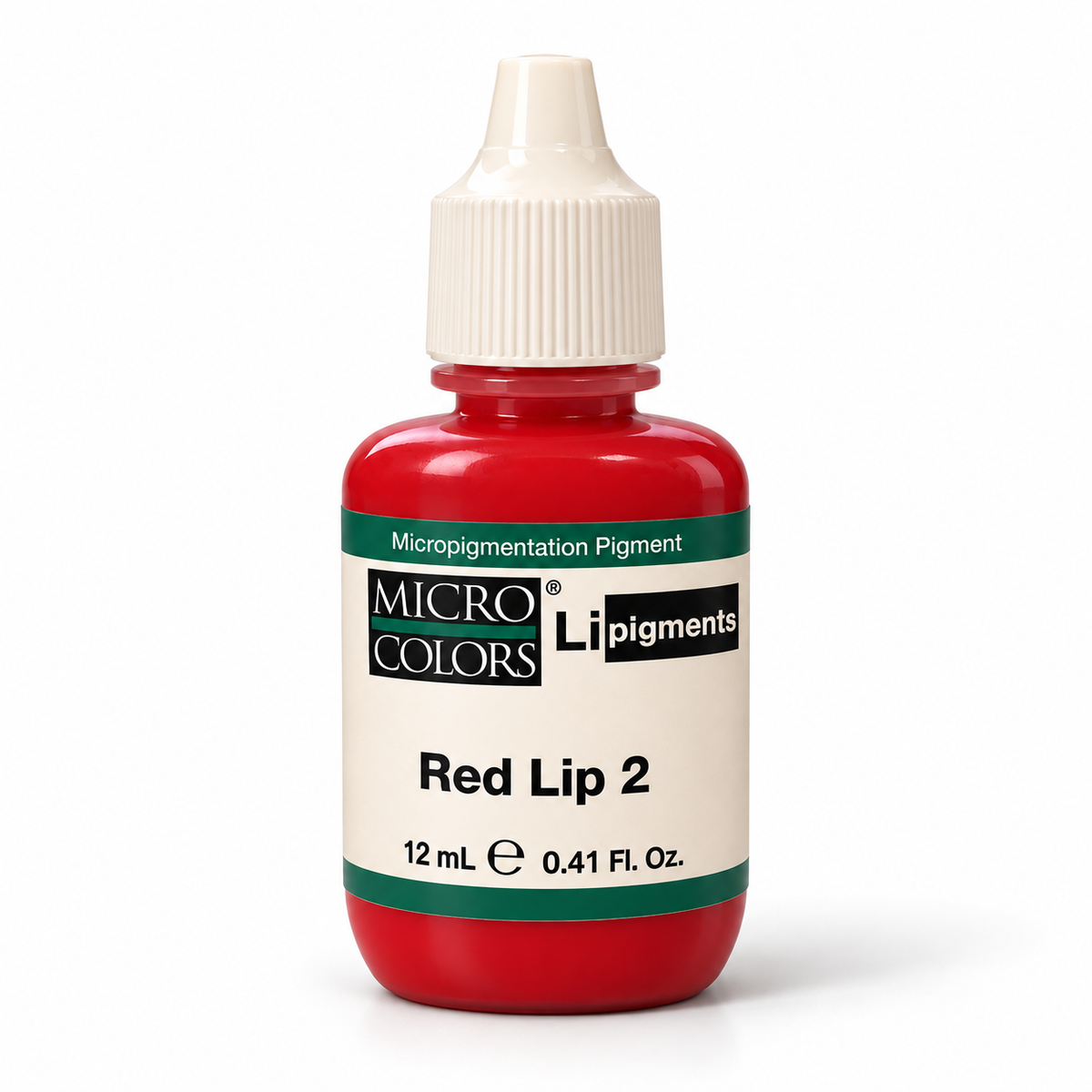 Li Pigments Micro Colors Red Lip 2 Pigment 12ml — bottle on white background with soft shadow
