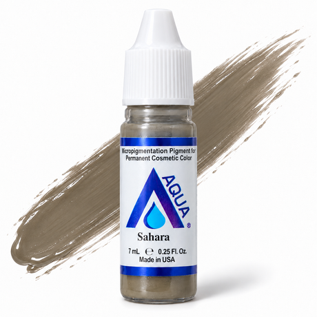 Li Pigments Aqua Sahara Pigment 7ml — bottle with a liquid pigment colour swipe