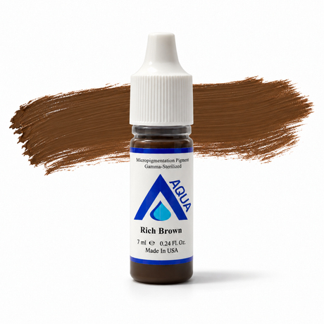Li Pigments Aqua Rich Brown 7ml — bottle with colour brushstroke