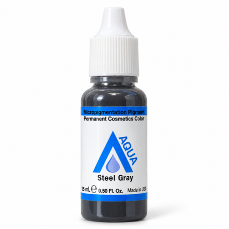 Li Pigments Aqua Steel Gray Pigment 15ml — bottle on white background with soft shadow