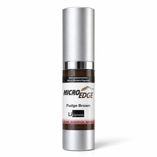 Li Pigments Micro Edge Fudge Brown Pigment 15ml — bottle on white background with soft shadow