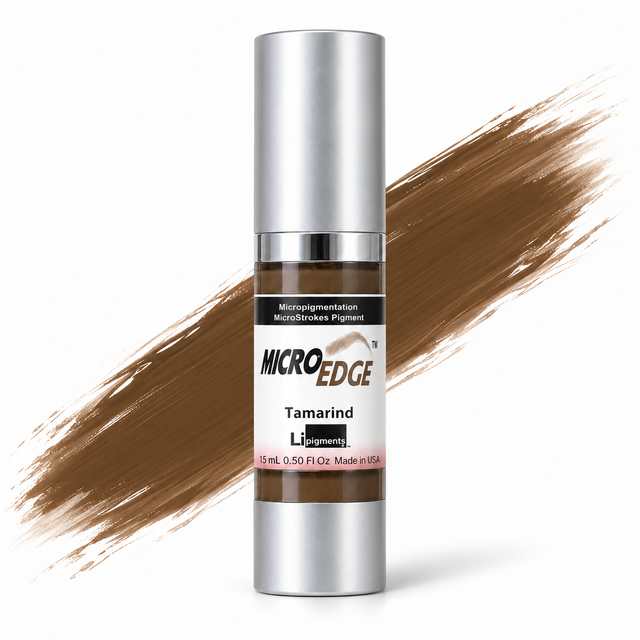 Li Pigments Micro Edge Tamarind Pigment 15ml — bottle with a liquid pigment colour swipe