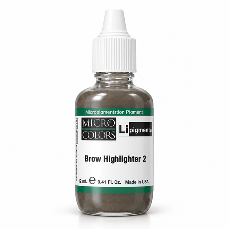 Li Pigments Micro Colors Brow Highlighter 2 Modifier 12ml — bottle on white background with soft shadow