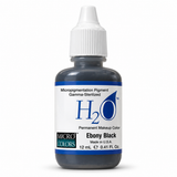 Li Pigments Micro Colors H2O Ebony Black Practice Pigment 12ml — bottle on white background with soft shadow