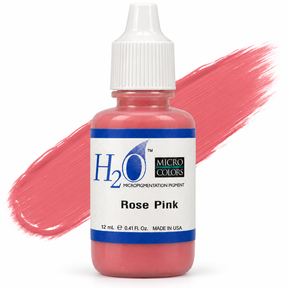 Li Pigments Micro Colors H2O Rose Pink Practice Pigment 12ml — bottle with pigment colour smear