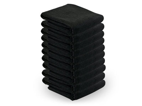 Microfiber towel 73x40cm 10pcs black - BVShop
