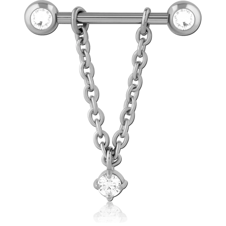 Nipple Piercing Earring Zirconia Chain - BVShop