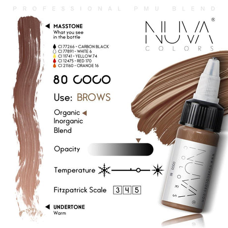 Nuva Colors Eyebrow Pigments 80 COCO 15ml - BVShop