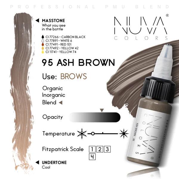 Nuva Colors Eyebrow Pigments 95 ASH BROWN 15ml - BVShop