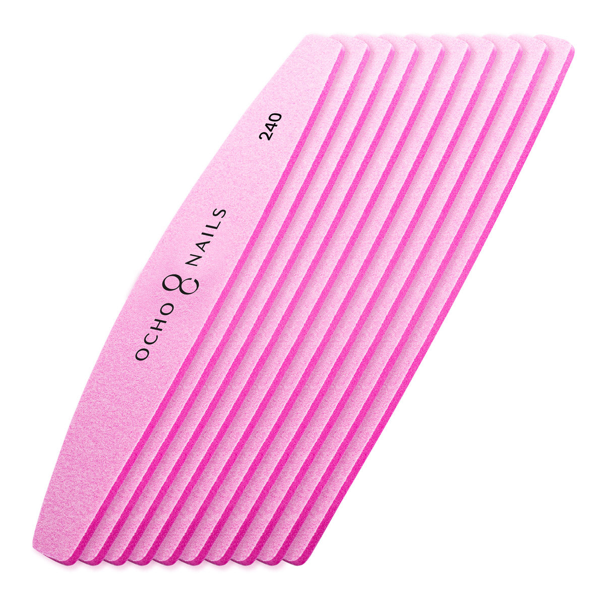 Ocho Nails half-moon metal core file + polishers 240 10 pcs. - BVShop