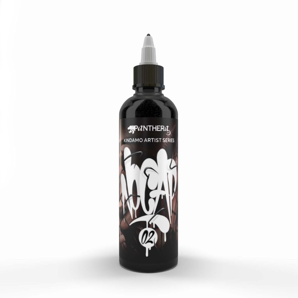 Panthera X Kindamo No Cap 02 Tattoo Pigment 150ml bottle on white background