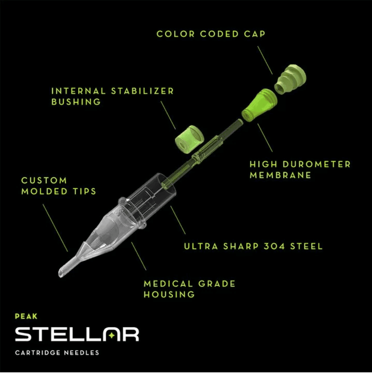 Peak Stellar 2.0 Round Shader Cartridges - BVShop