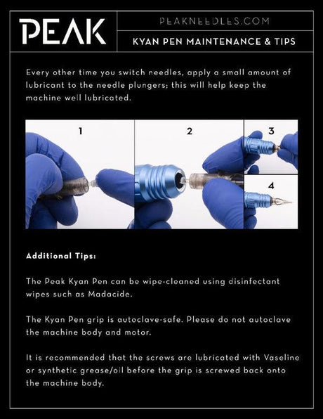 Peak Kyan Rotary Tattoo Pen Black - BVShop