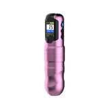 Pink PEAK Solice Pro V3 tattoo machine with ergonomic design and advanced needle system, shown from a side angle.
