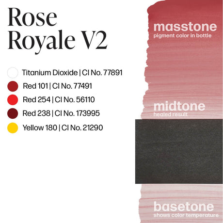 Perma Blend LUXE Rose Royale V2 muted earthy pink color drawdown