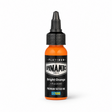 Platinum By Dynamic Tattoo Ink Bright Orange 30ml bottle on a white background with a natural shadow