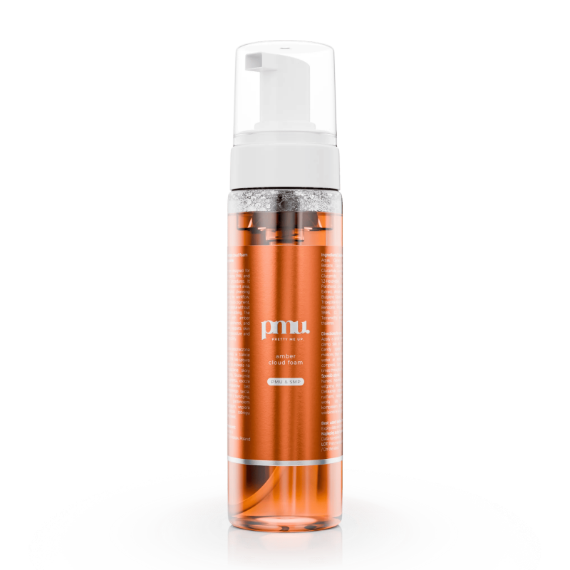 Kwadron Pretty Me Up Amber Cloud Foam 200ml bottle with foam dispenser, skincare product for cosmetic use.
