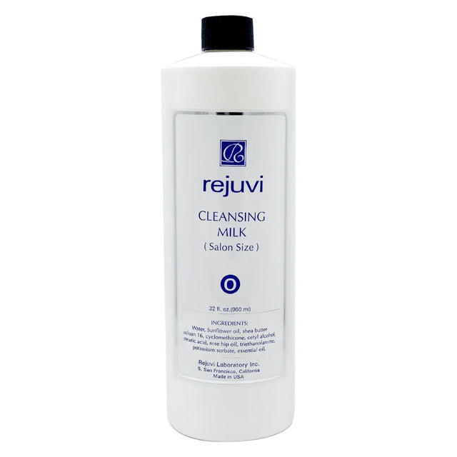 Rejuvi o Cleansing Milk 960ml bottle, front label