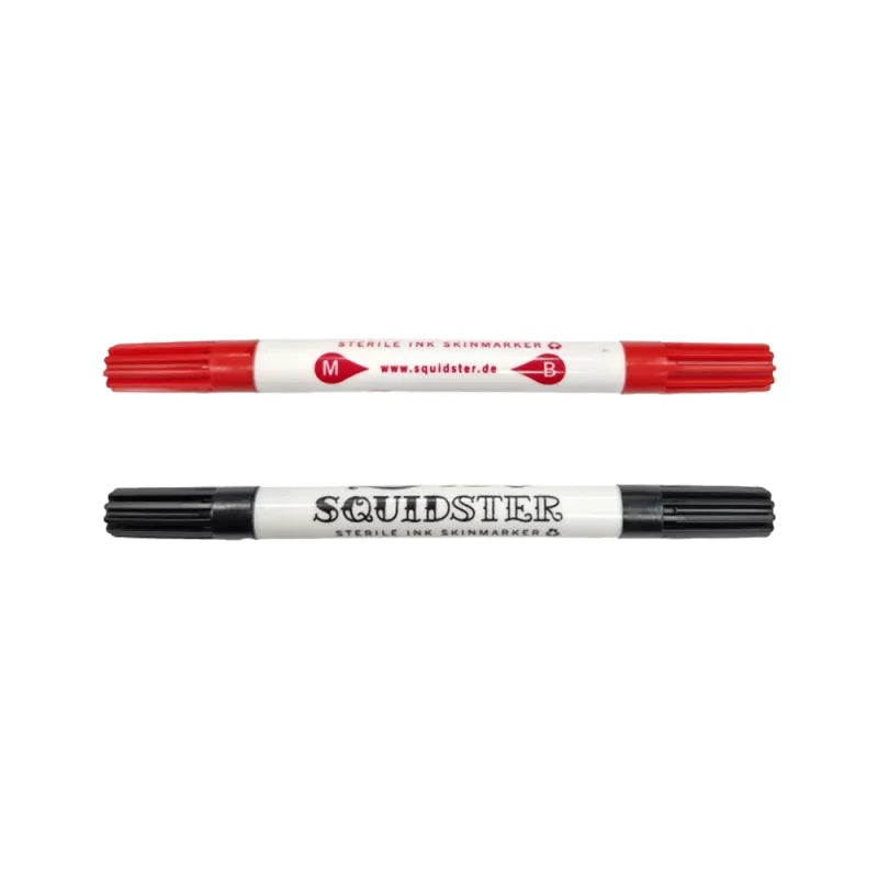Squidster Mini Sterile Dual Ended Skin Marker Black/Red - BVShop
