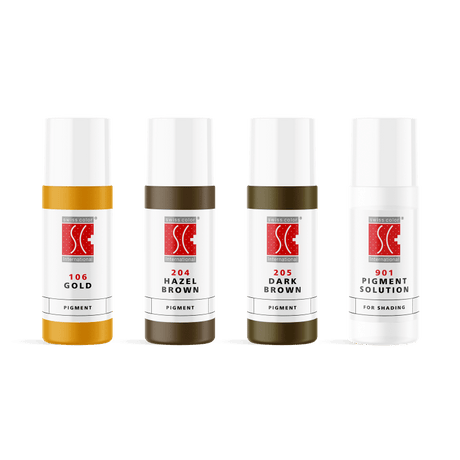 Swiss Color Eyebrow Pigments Set 4x5ml - BVShop