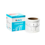 Saferly disposable eyebrow ruler stickers roll with 50 flexible adhesive strips for precise eyebrow shaping and measurement.