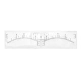 Saferly Disposable Eyebrow Ruler Stickers Roll of 50, adhesive measuring strips for precise eyebrow shaping and grooming.