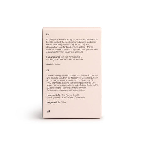 Set of 50 white silicone ink cups by The Perma, ideal for use in screen printing and ink application.