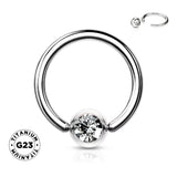 Titanium Press Fit Jewel Ring - BVShop