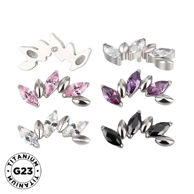 Titanium Ring Alternate Marquise - BVShop