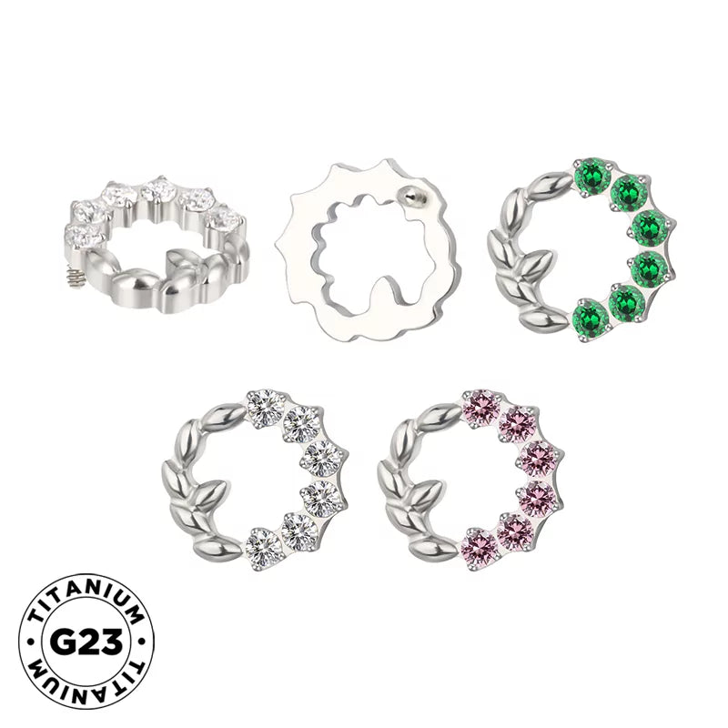 Titanium Ring Olive Wreath - BVShop