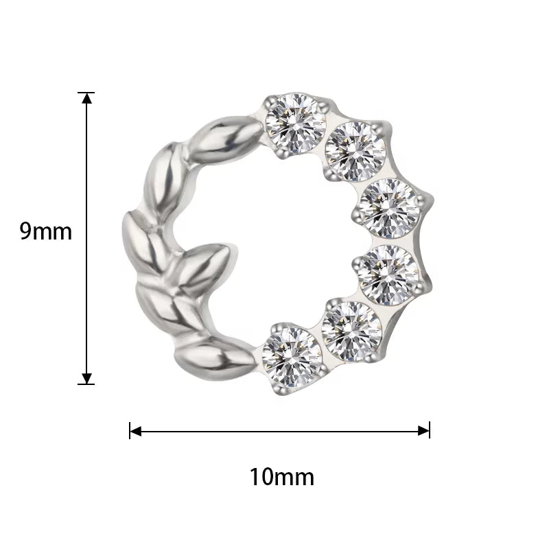 Titanium Ring Olive Wreath - BVShop