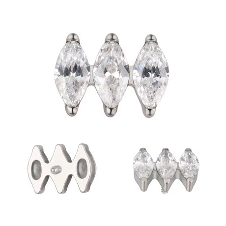 Titanium Ring Parallel Marquise - BVShop