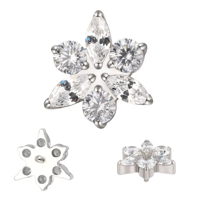 Titanium Ring Star Flower - BVShop