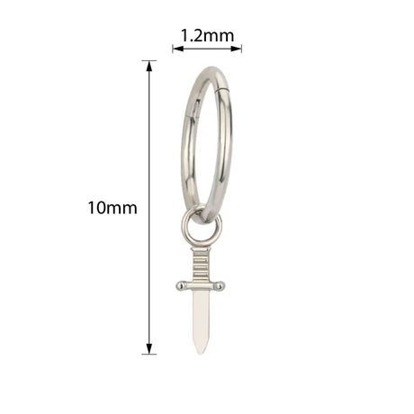 Titanium Ring Sword Dangle - BVShop